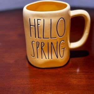 Rae Dunn Yellow Hello Spring Mug